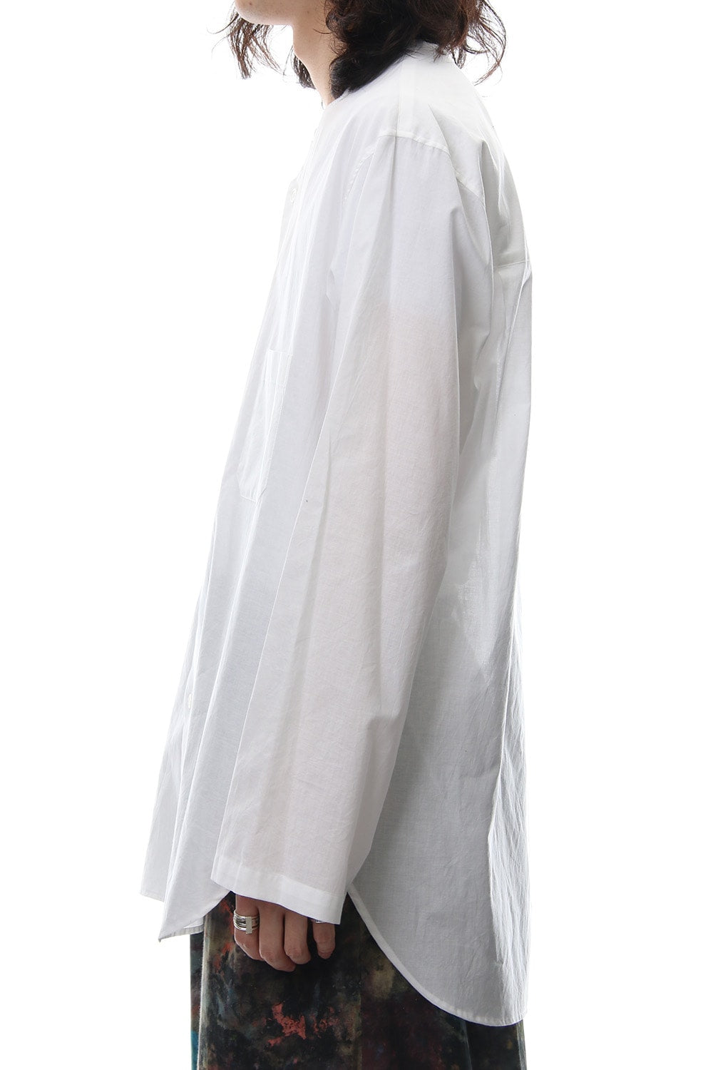 No Collar Long Sleeve Shirt