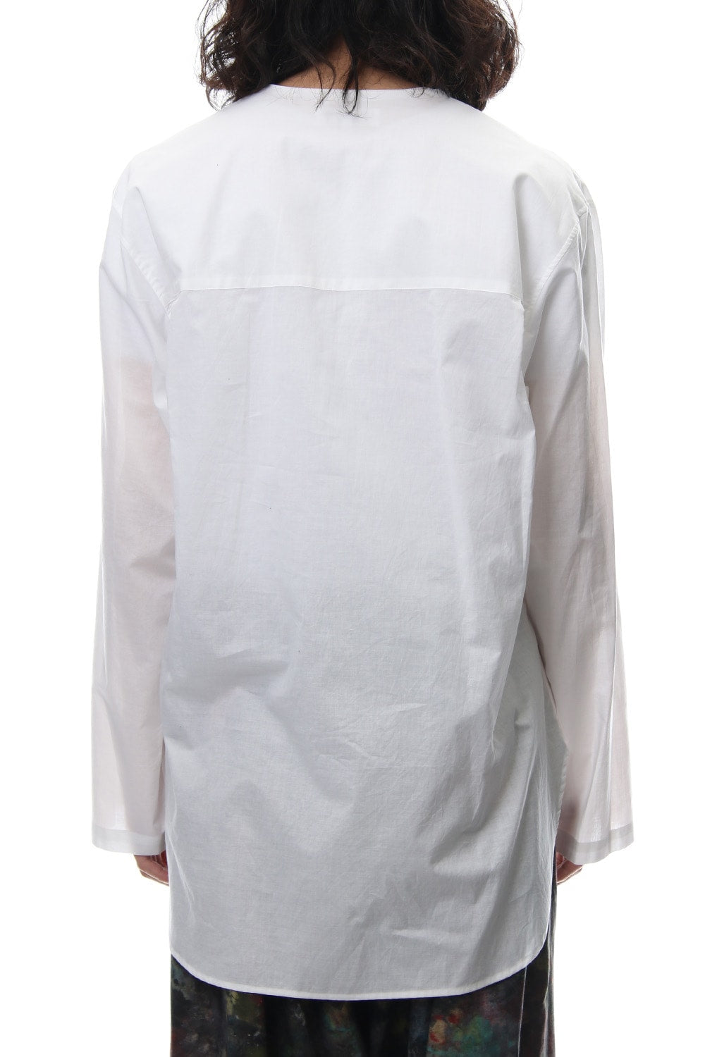No Collar Long Sleeve Shirt