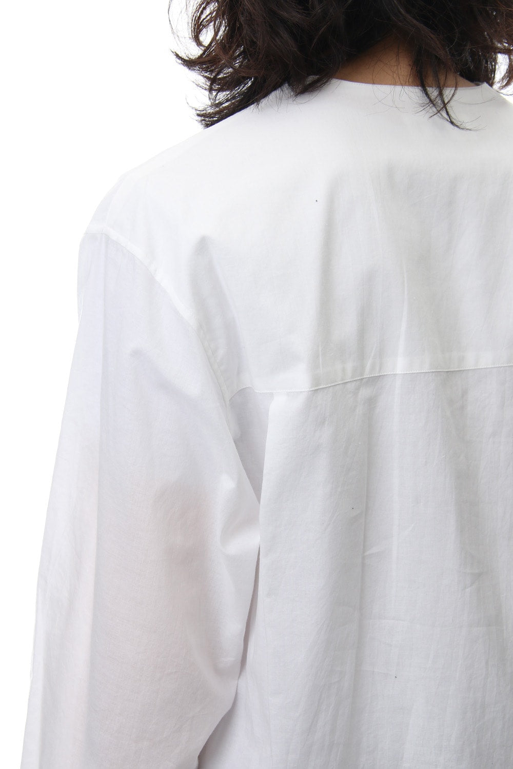 No Collar Long Sleeve Shirt