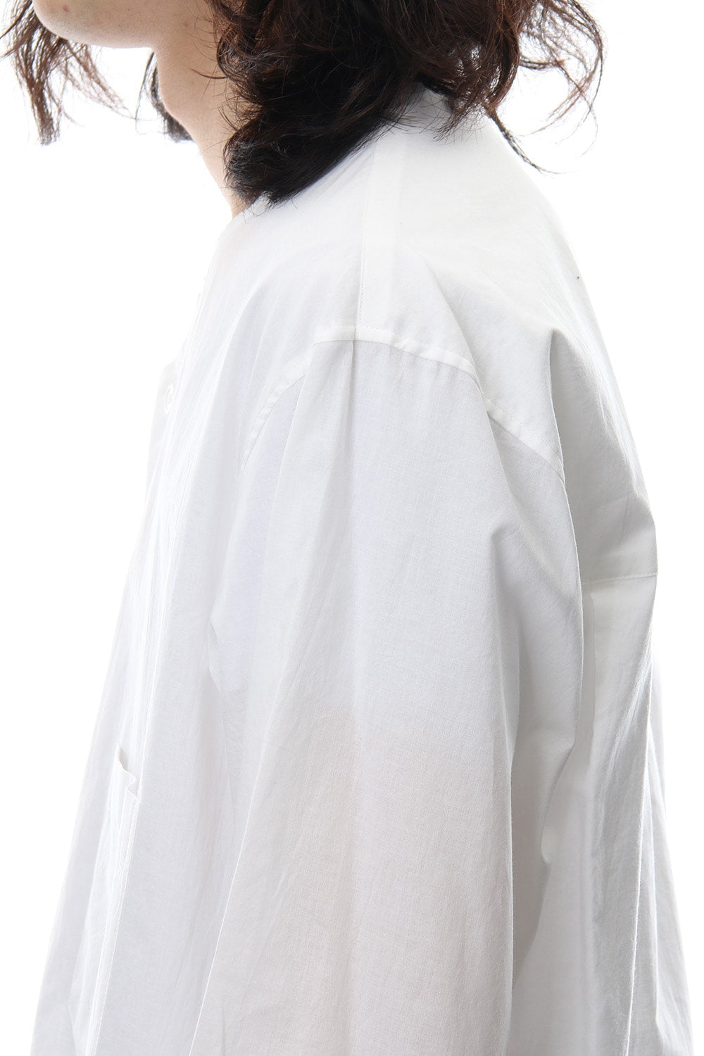 No Collar Long Sleeve Shirt