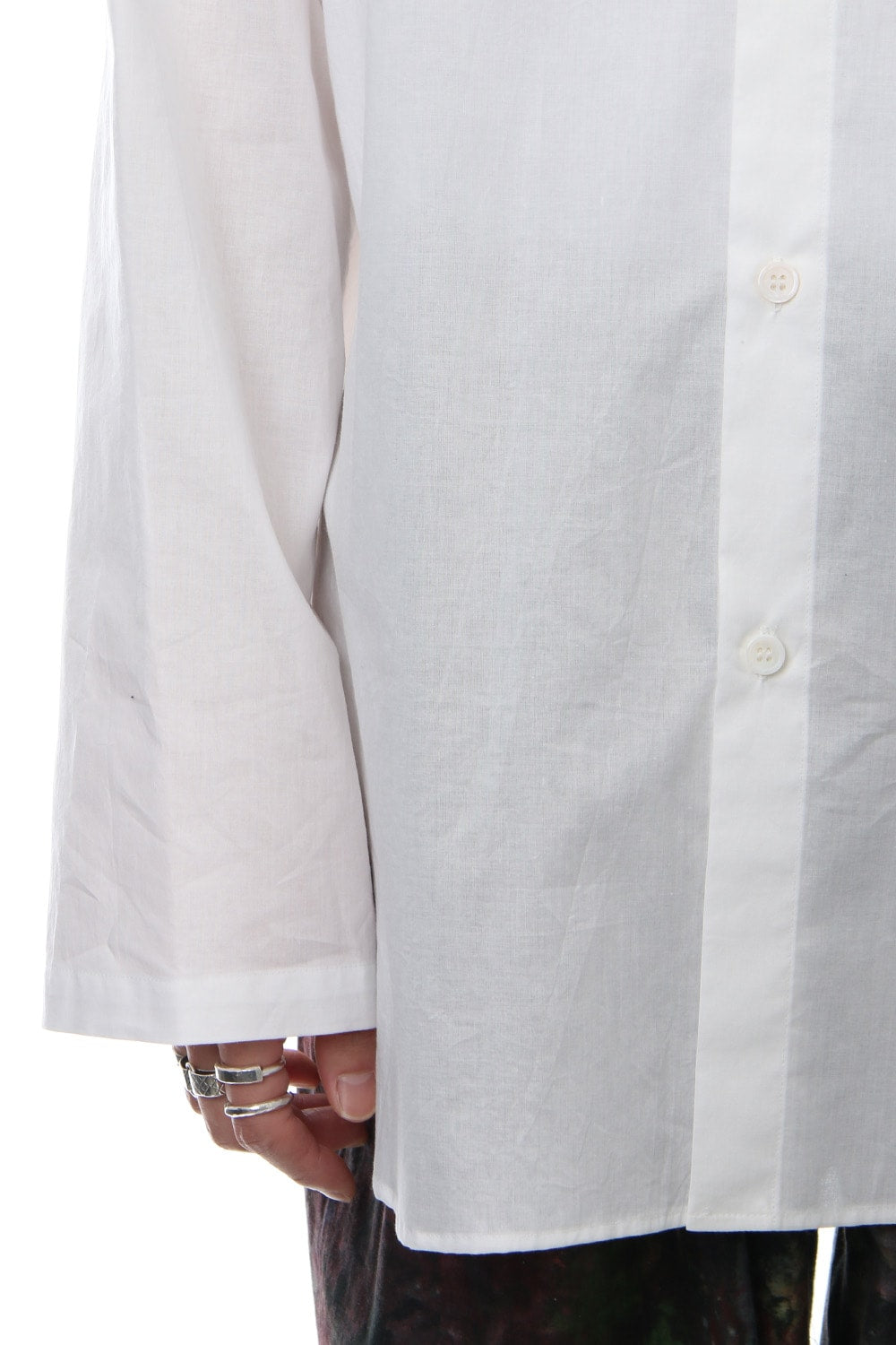 No Collar Long Sleeve Shirt