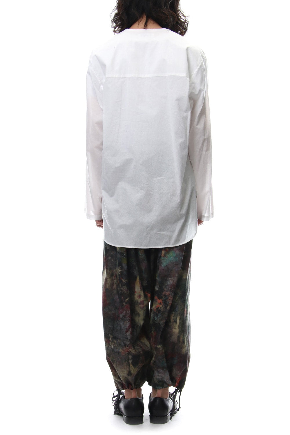 No Collar Long Sleeve Shirt