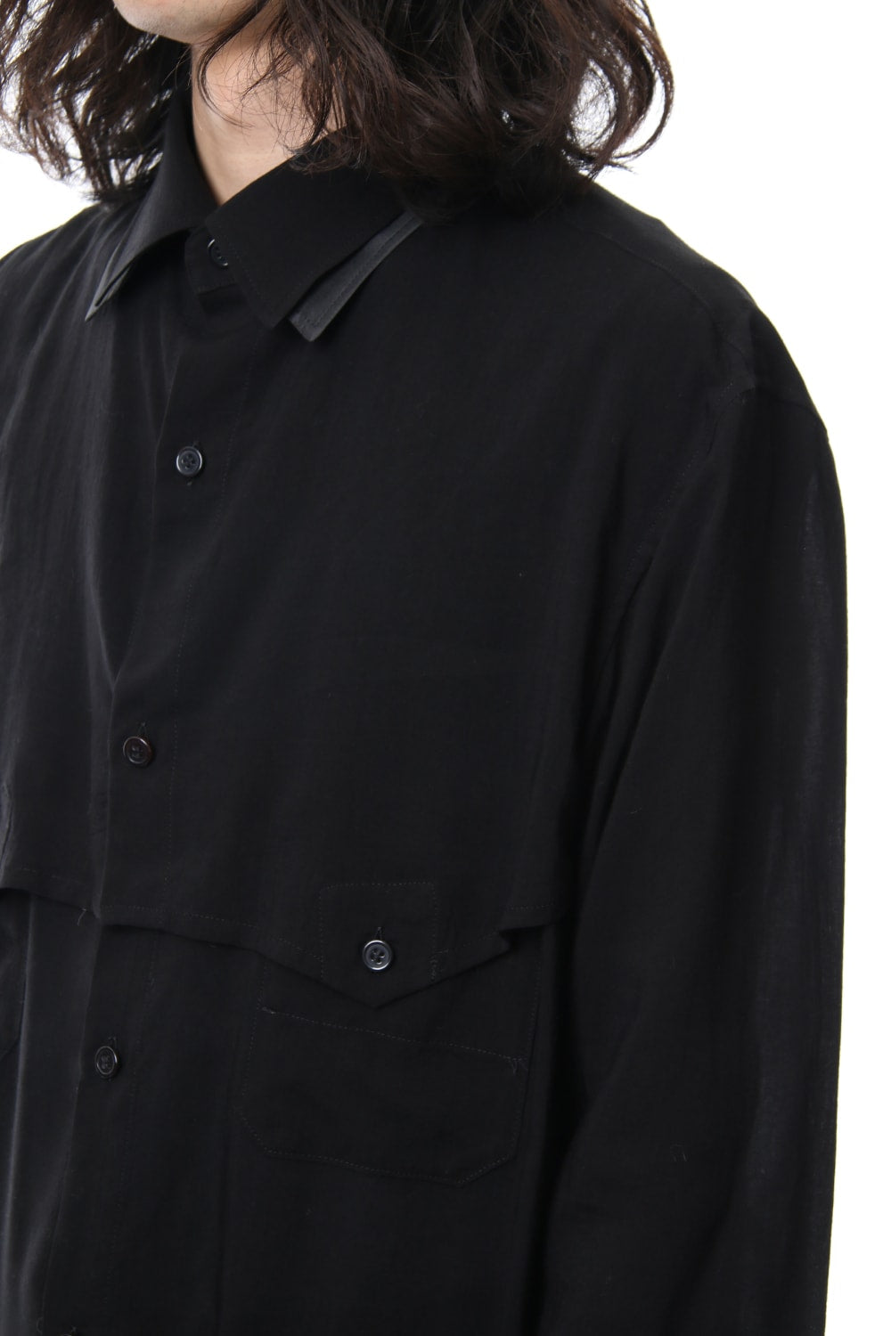 Double Collar Long Sleeve Shirt