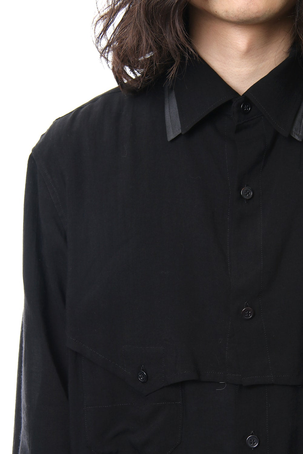 Double Collar Long Sleeve Shirt