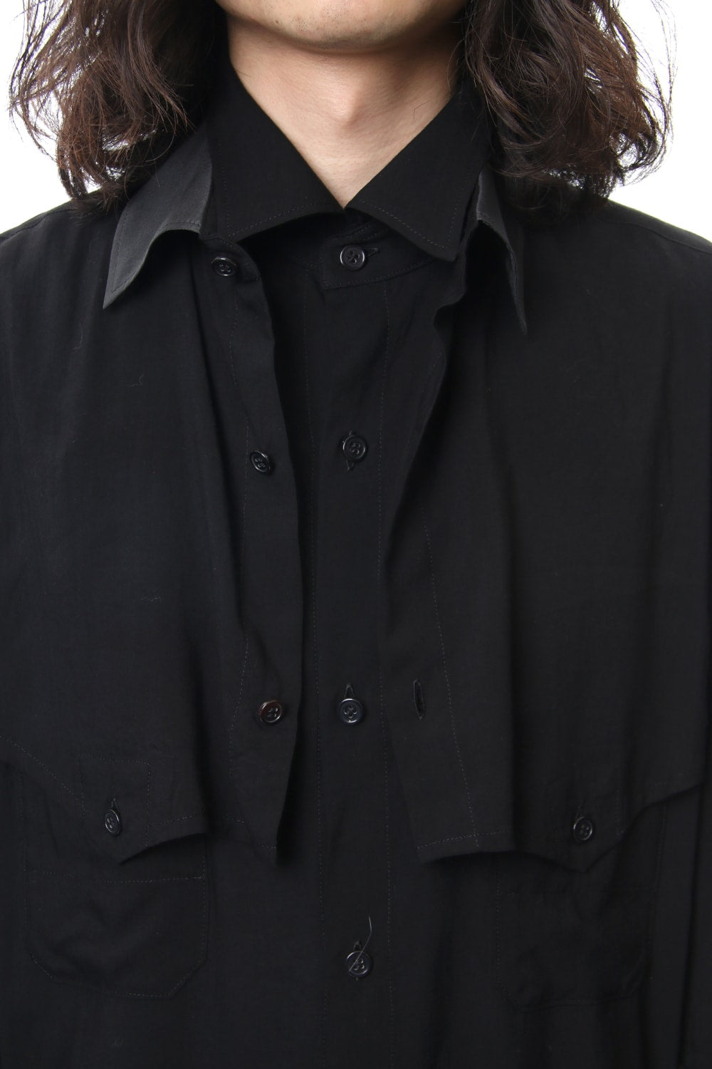 Double Collar Long Sleeve Shirt