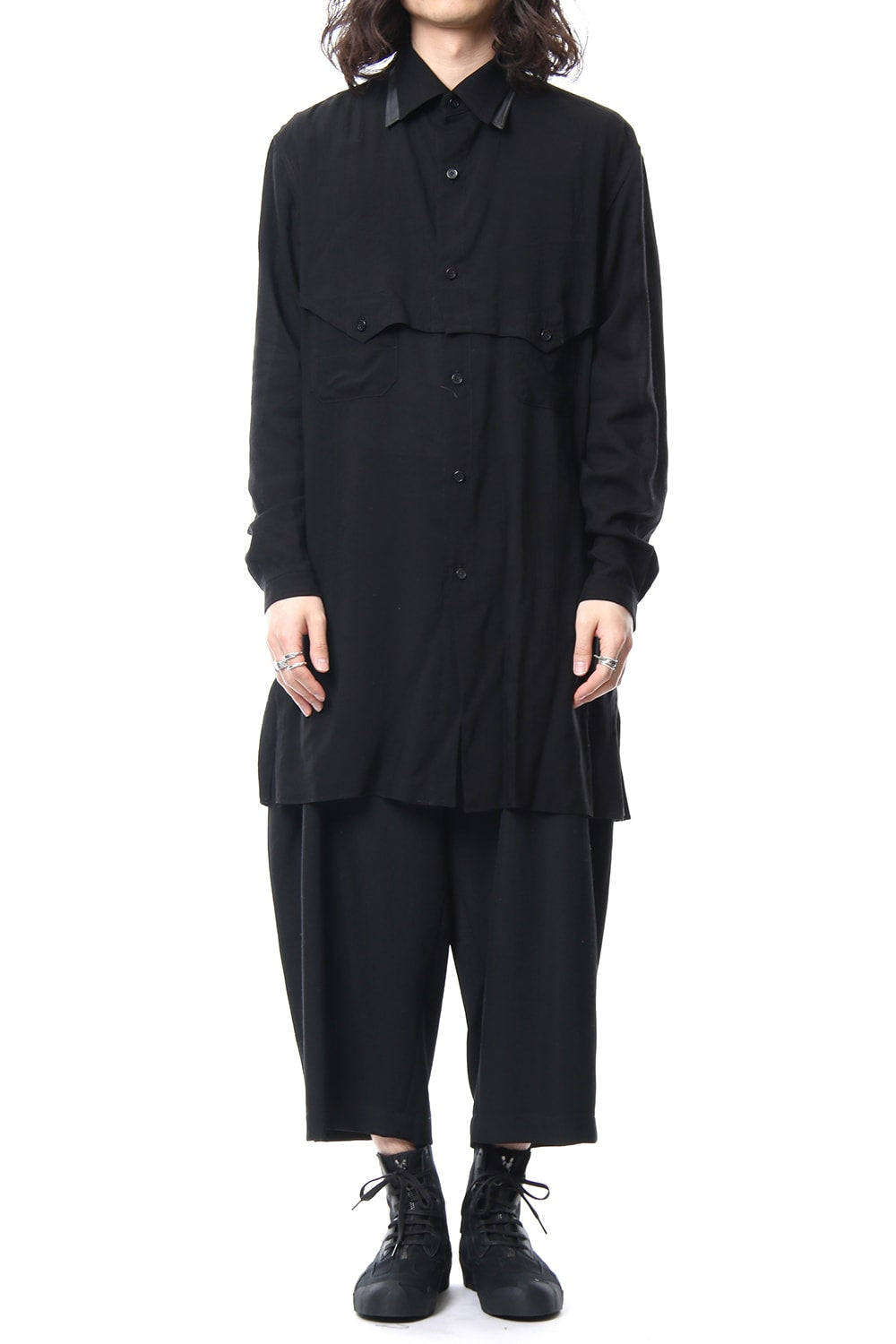 Double Collar Long Sleeve Shirt