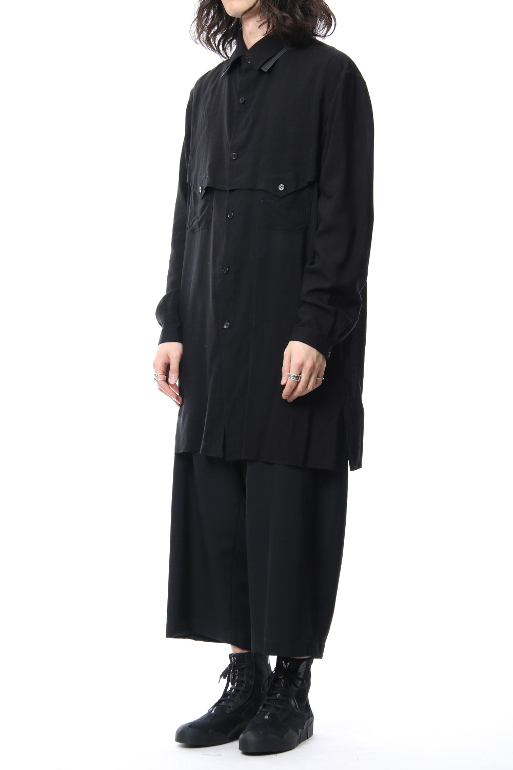 Double Collar Long Sleeve Shirt