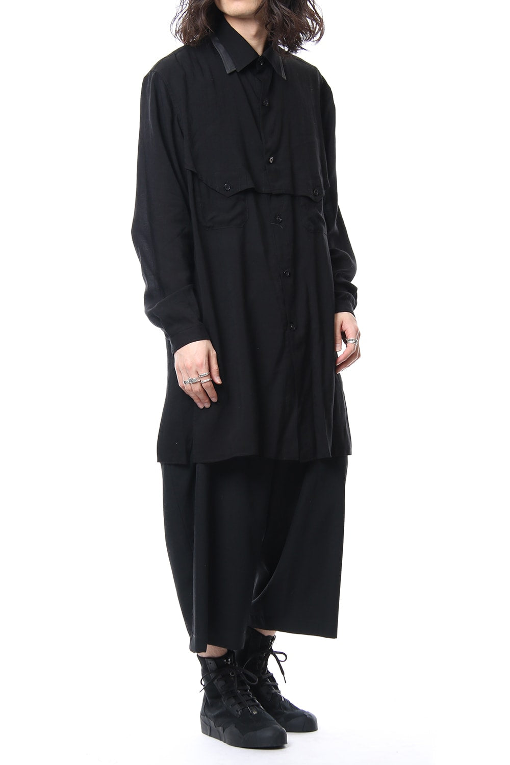 Double Collar Long Sleeve Shirt