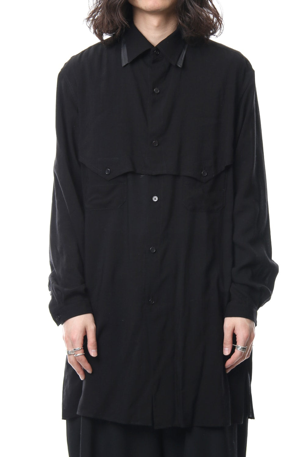 Double Collar Long Sleeve Shirt