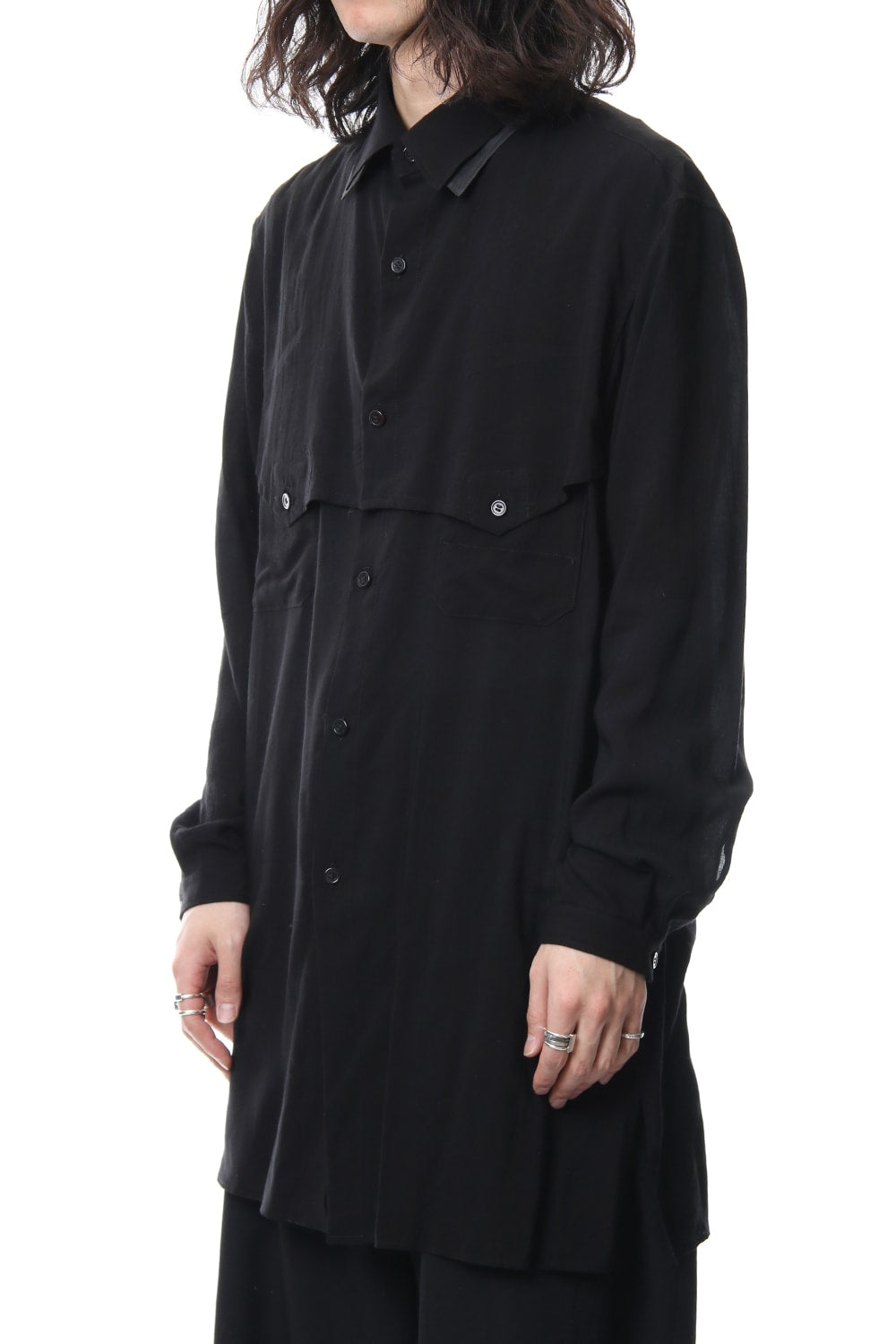 Double Collar Long Sleeve Shirt