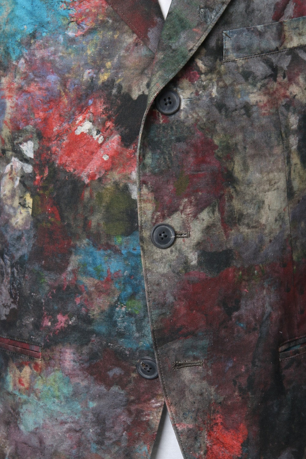 3 Buttons Paint Print Jacket