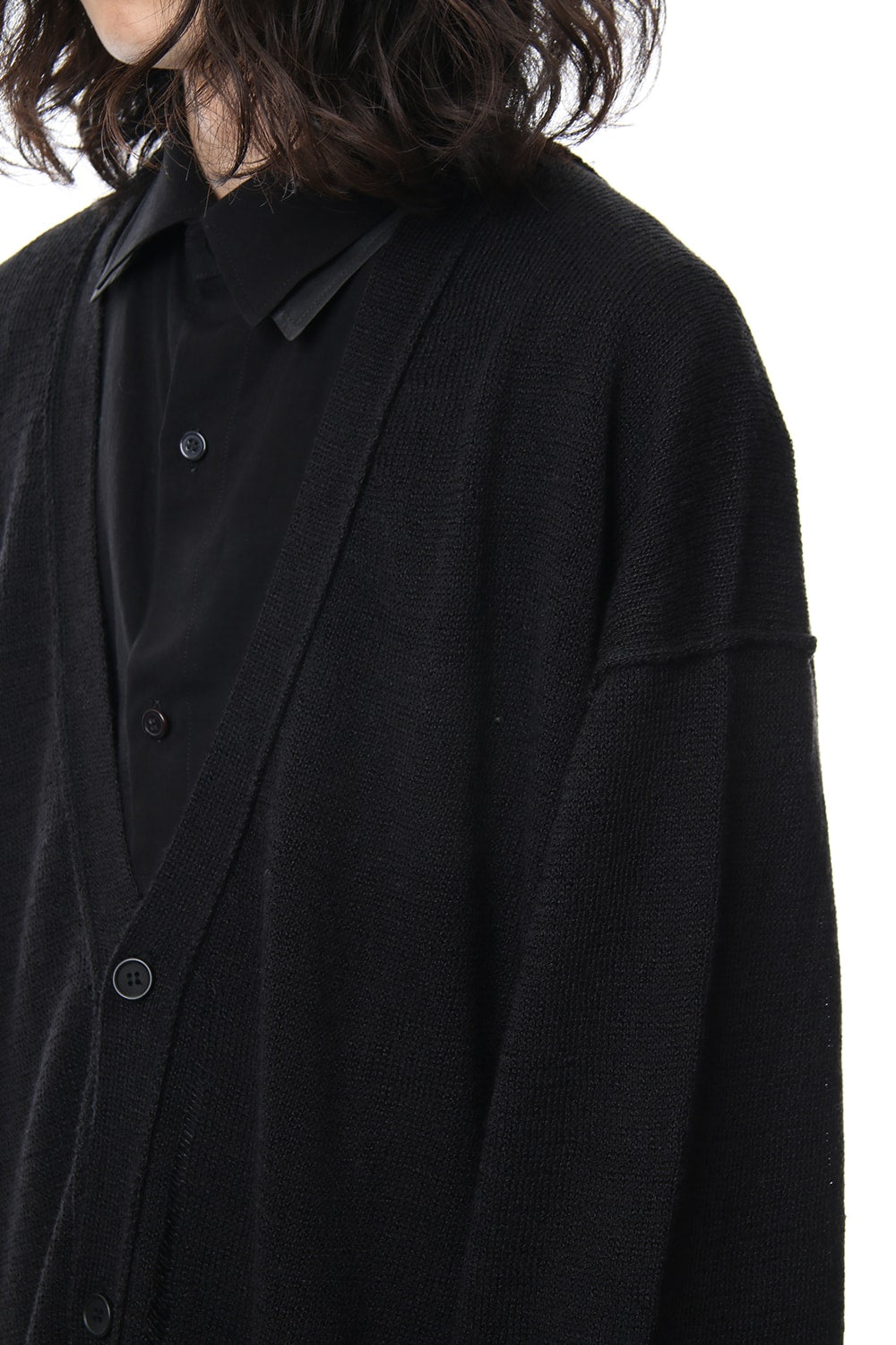 Damage Knit Design Cardigan 