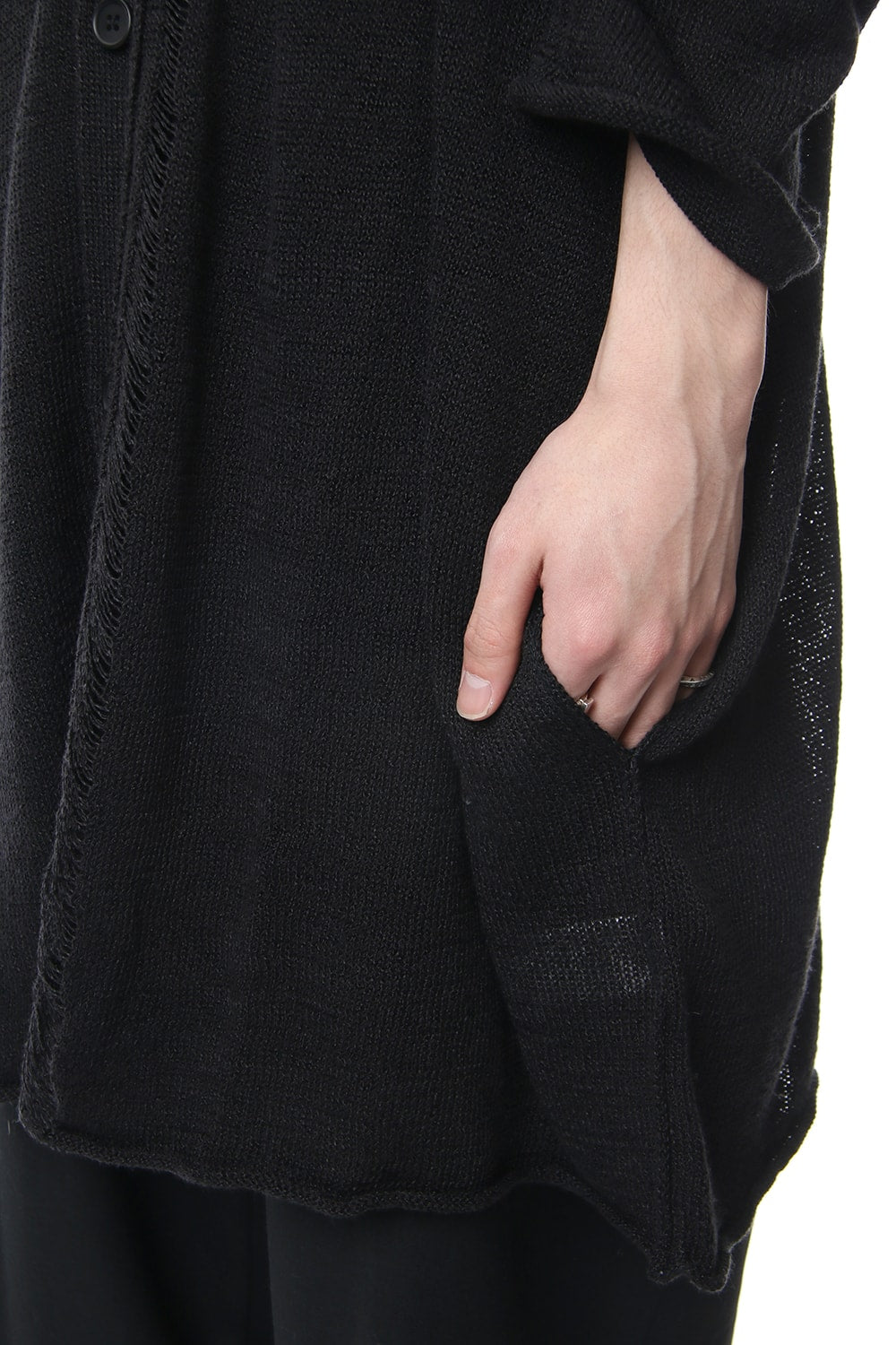 Damage Knit Design Cardigan 