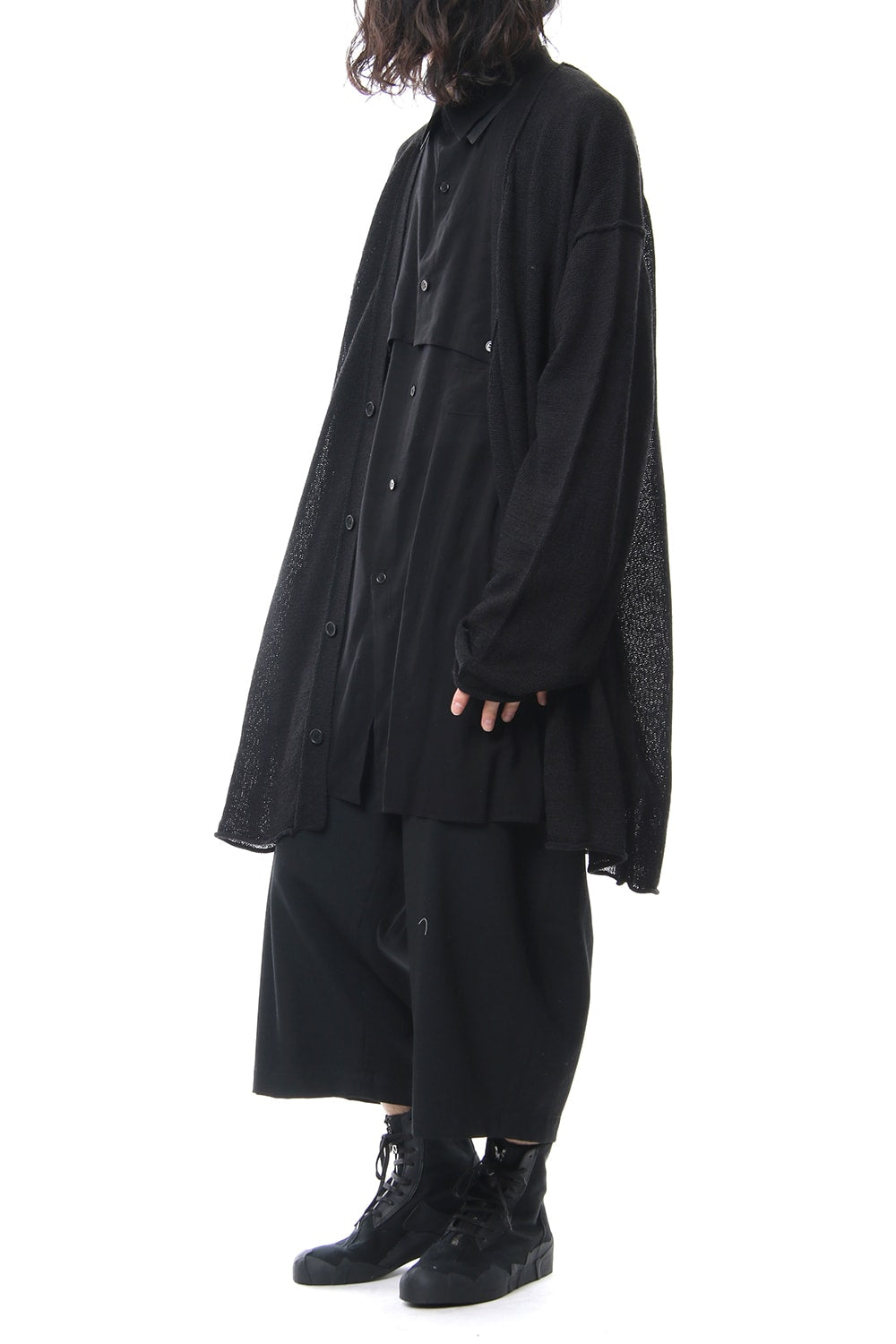 Damage Knit Design Cardigan 