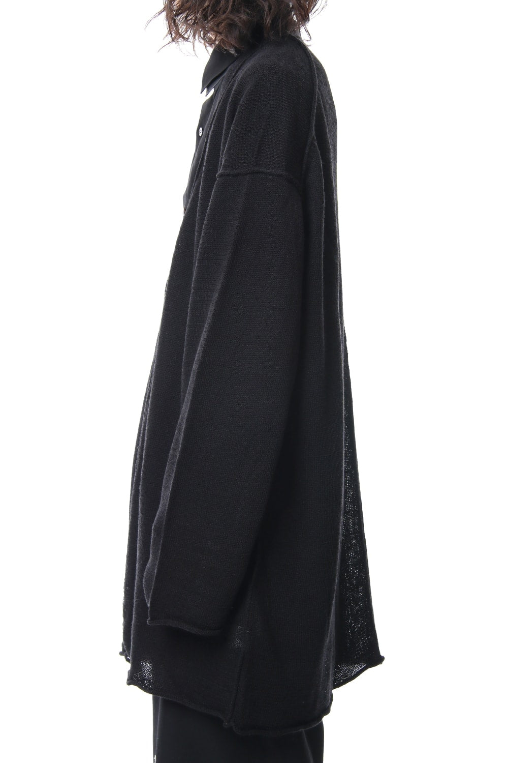 Damage Knit Design Cardigan 