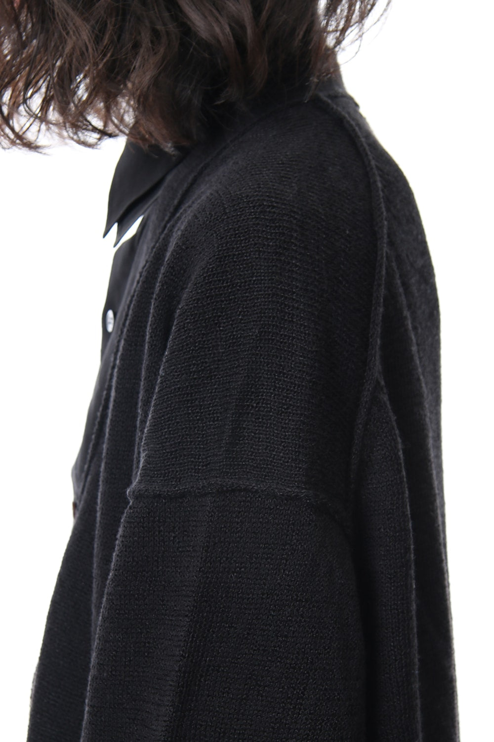 Damage Knit Design Cardigan 