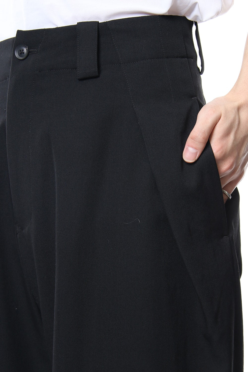 Gabardine Side Tuck Pants