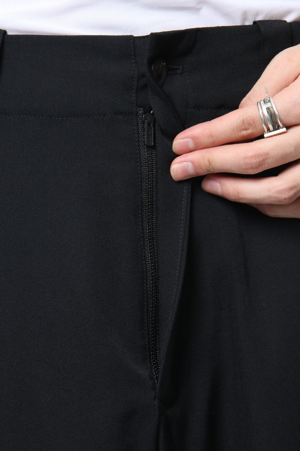 Gabardine Side Tuck Pants
