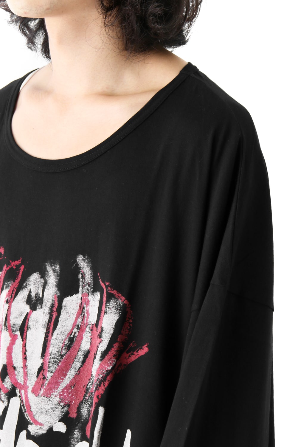 Crew Neck Oversized Long Sleeve T-shirt B