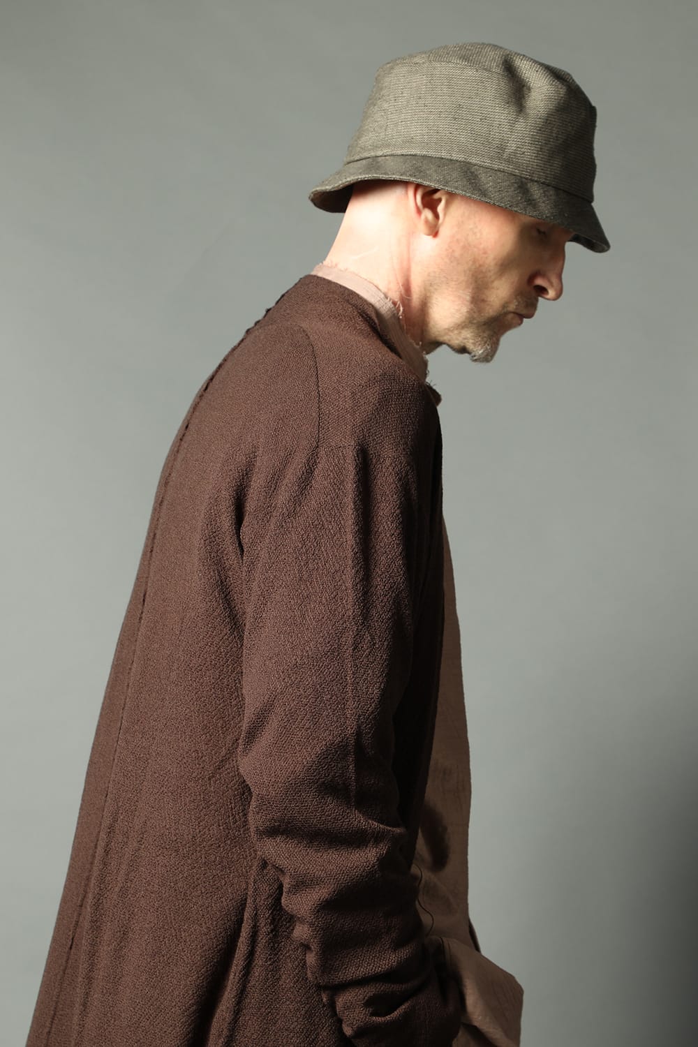 Long cardigan merino wool  Dark Brown