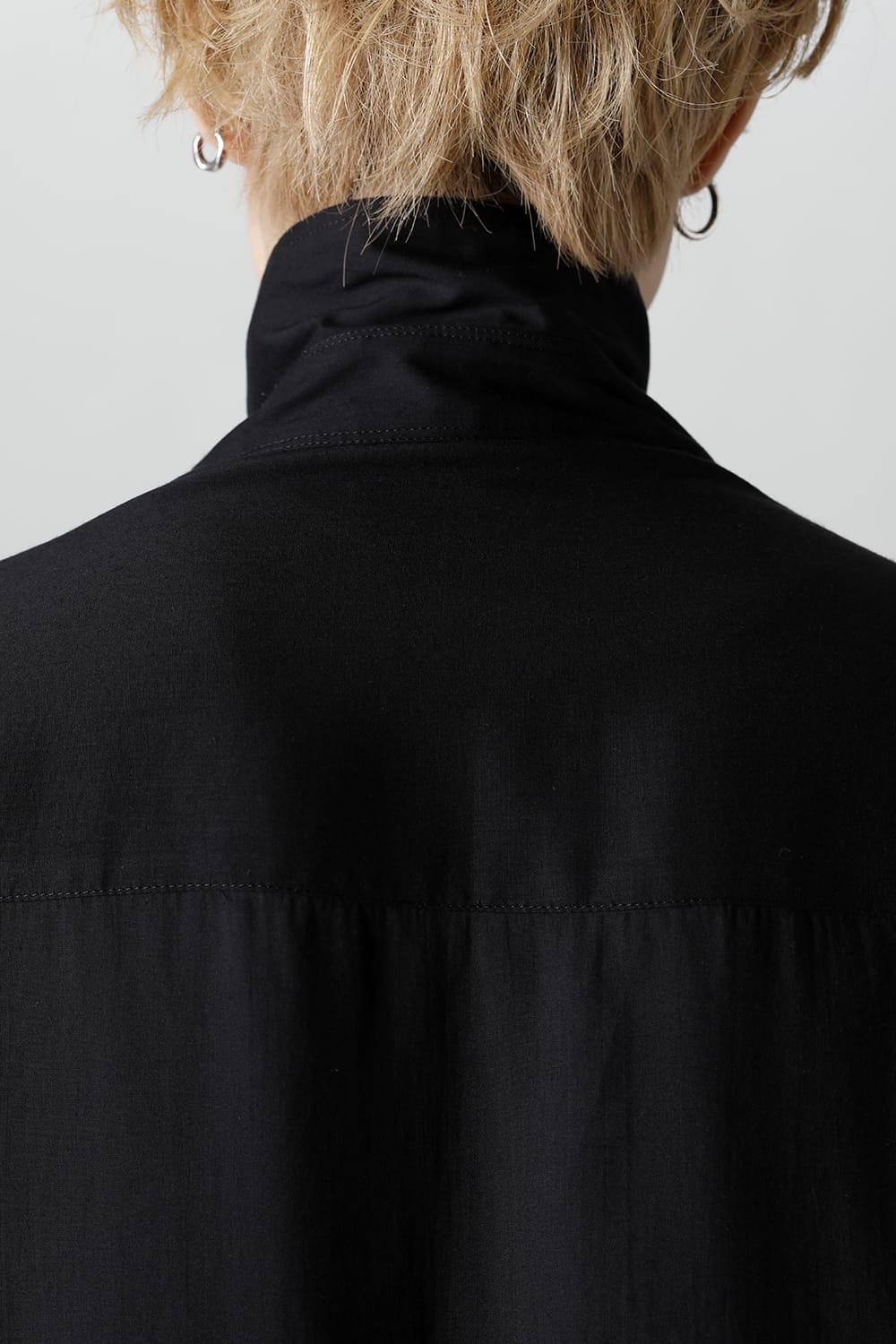 ロング 変形台衿 ブラウス