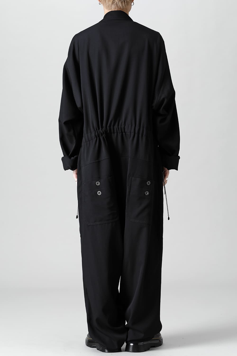 Wool gabardine Fastener Jumpsuit