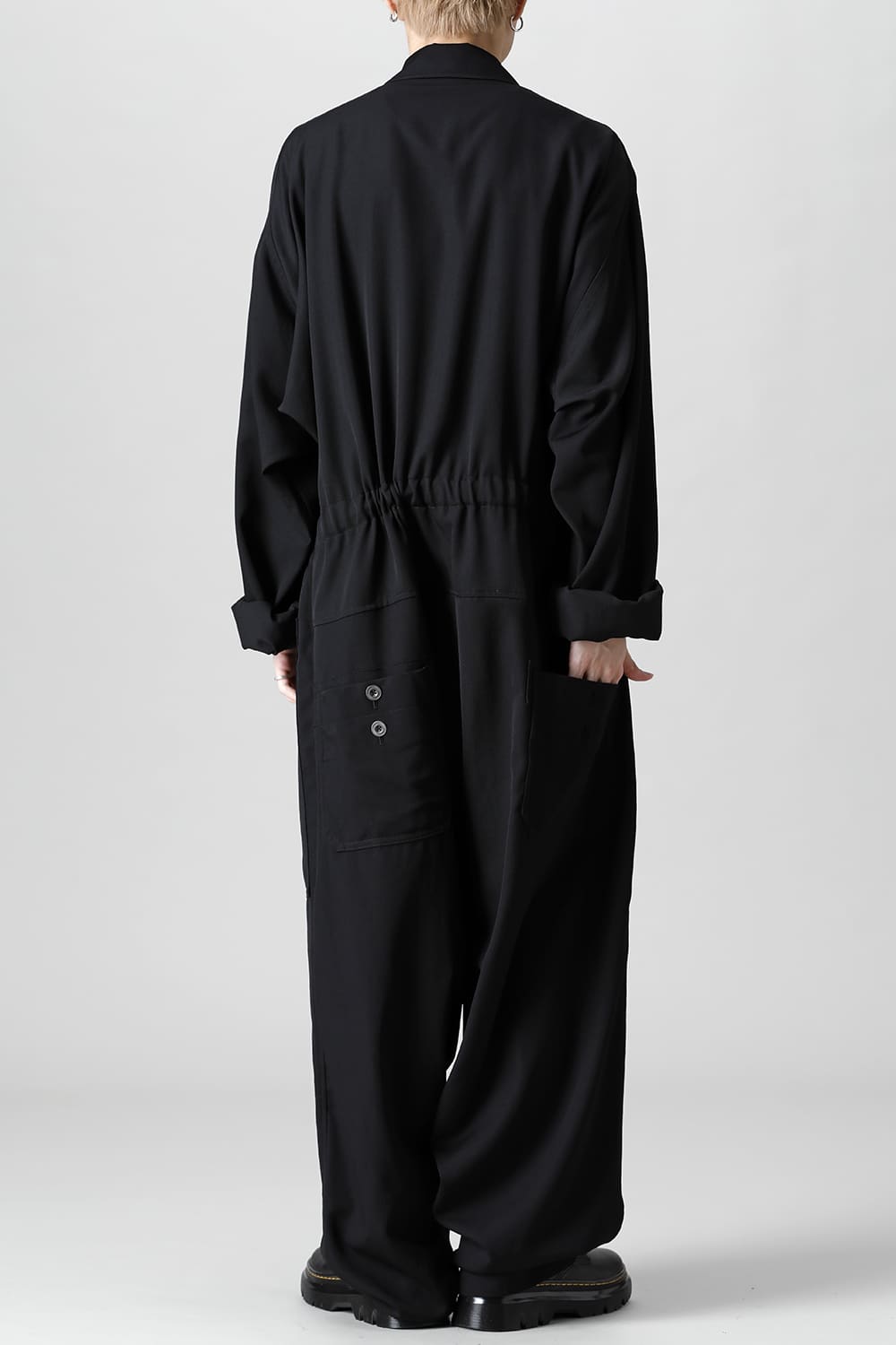 Wool gabardine Fastener Jumpsuit