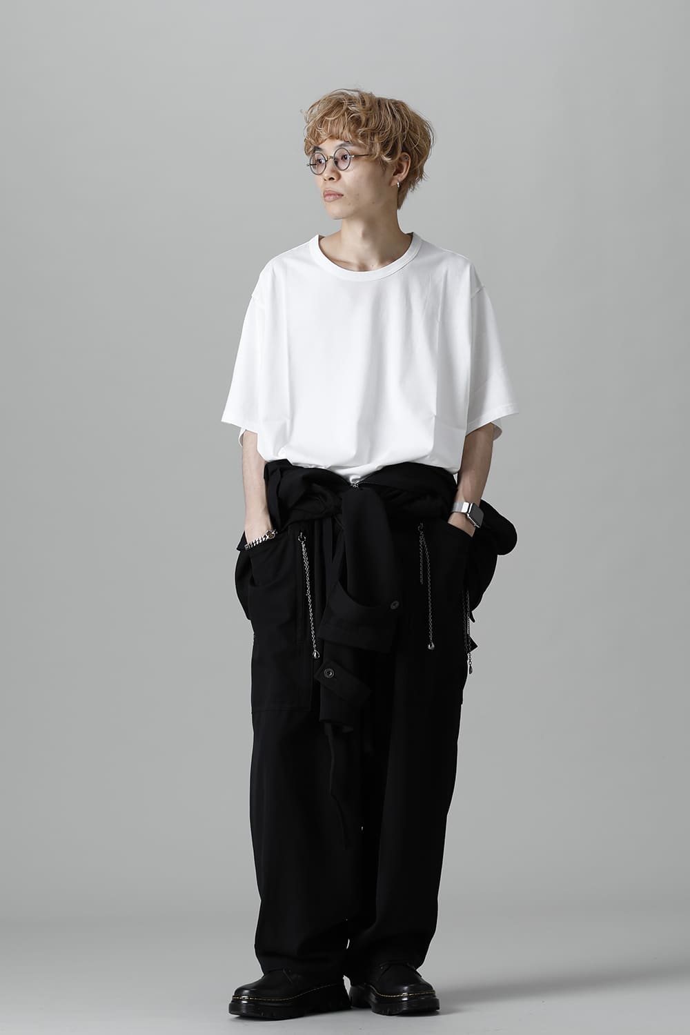 Wool gabardine Fastener Jumpsuit