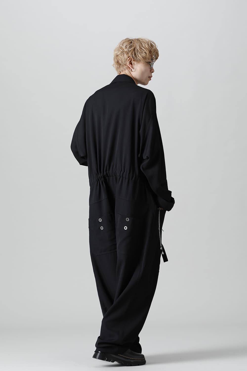 Wool gabardine Fastener Jumpsuit