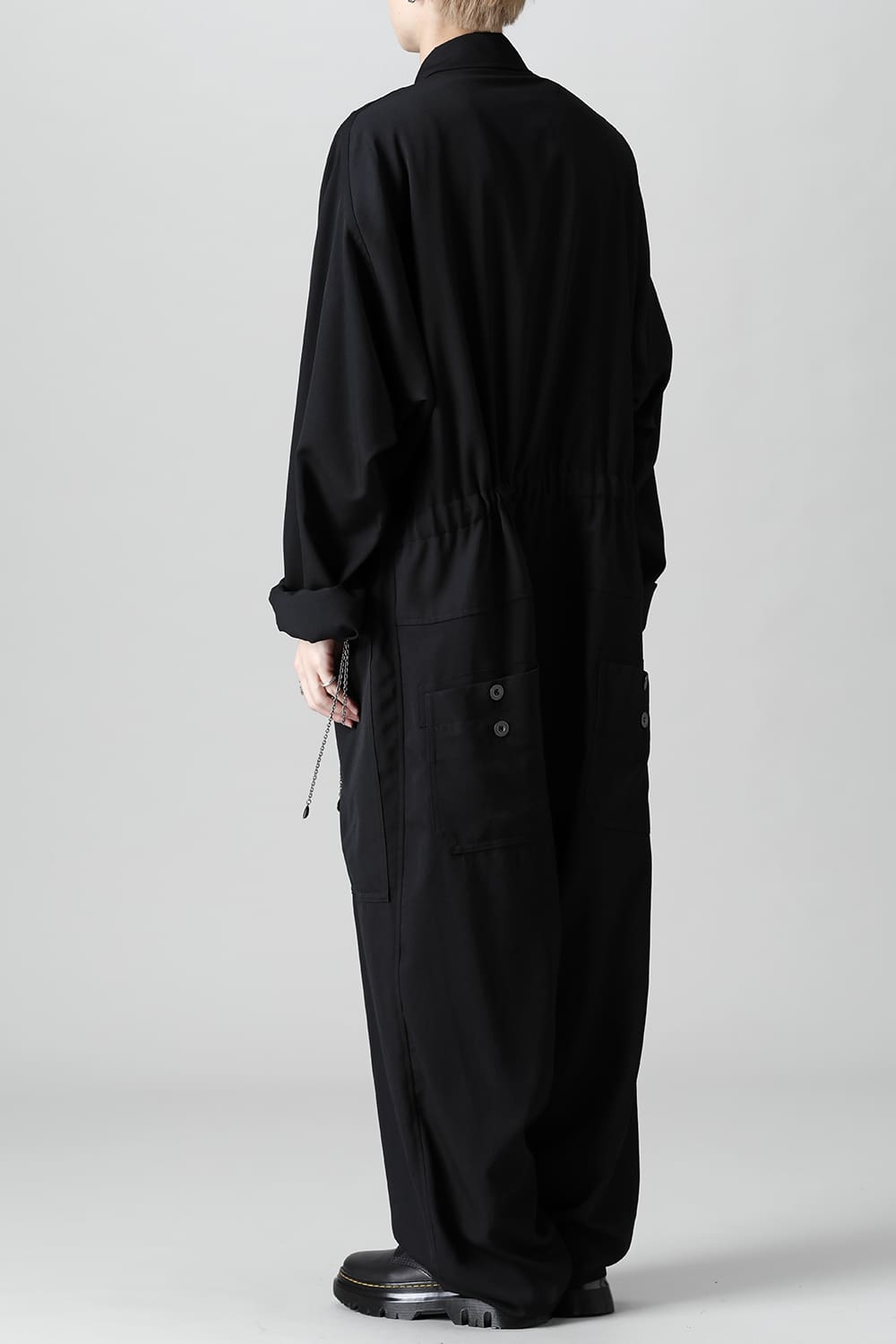 Wool gabardine Fastener Jumpsuit