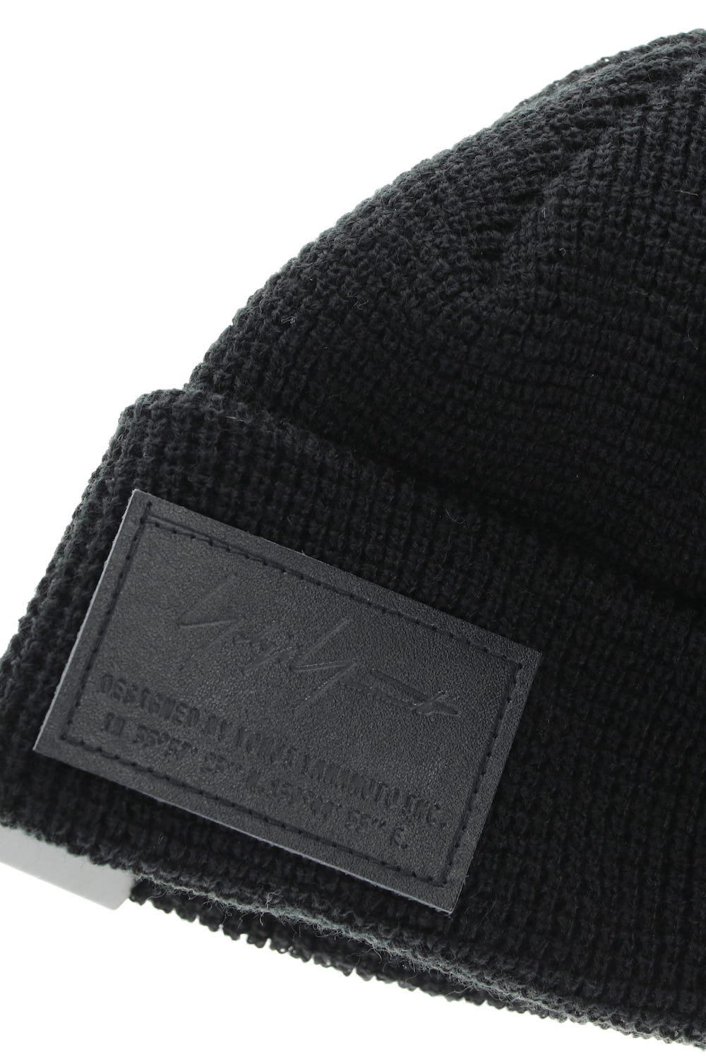 ニューエラ × ヨウジヤマモト カフワッフルニット YY レザーパッチ