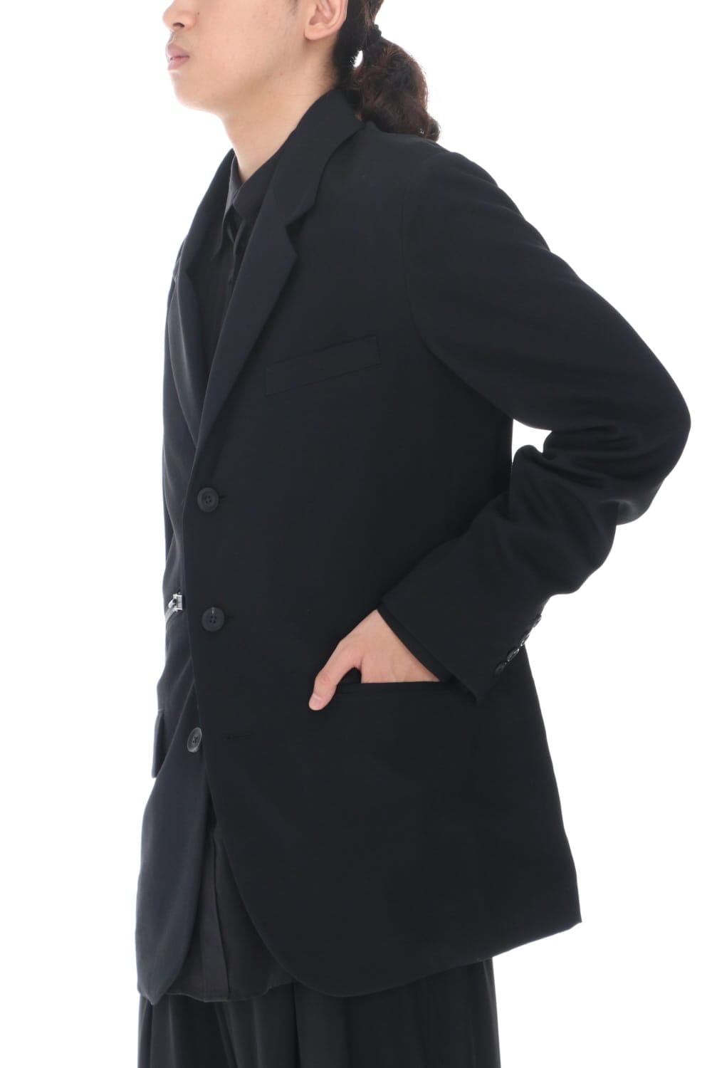 右脇ファスナーあき ジャケット