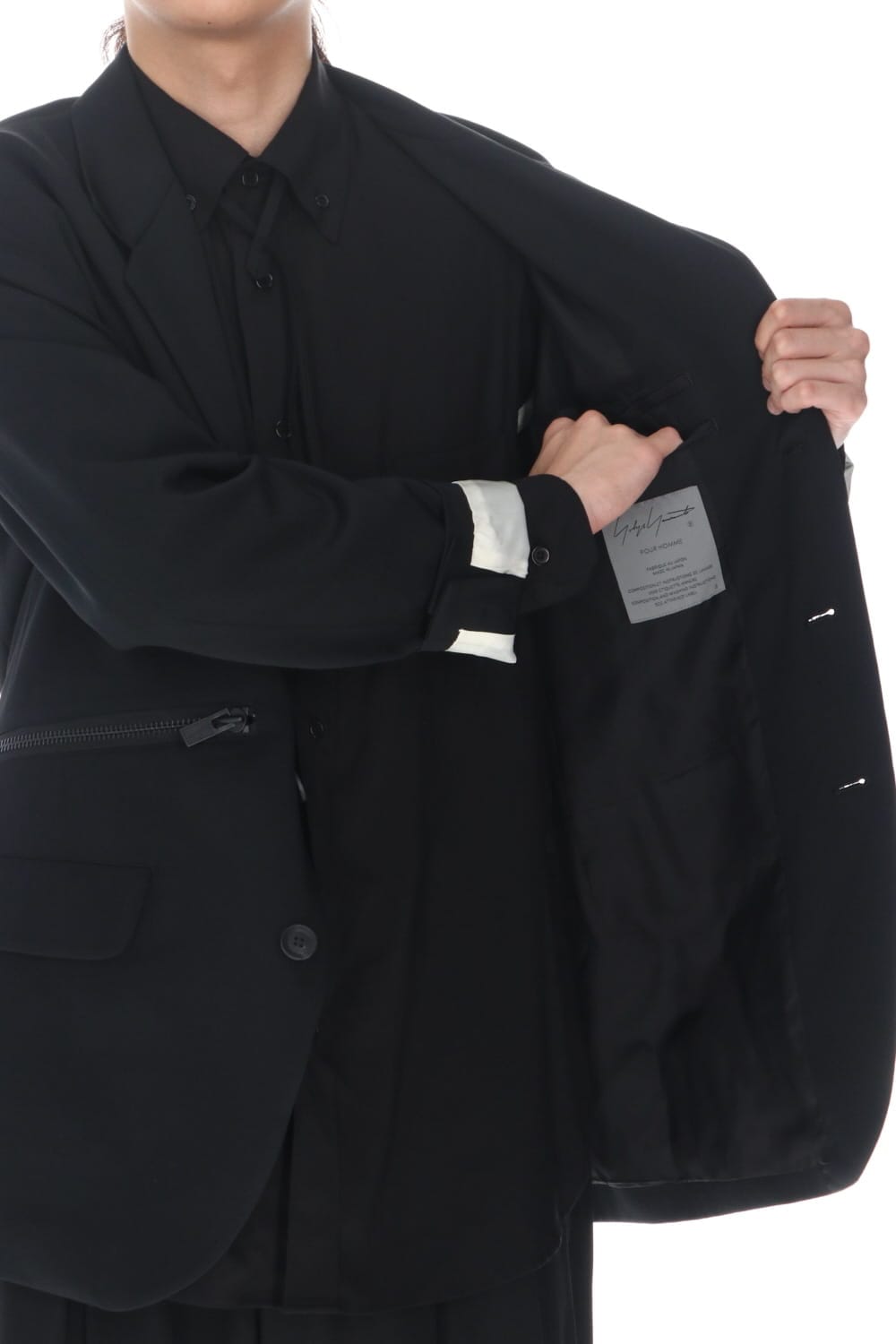 右脇ファスナーあき ジャケット