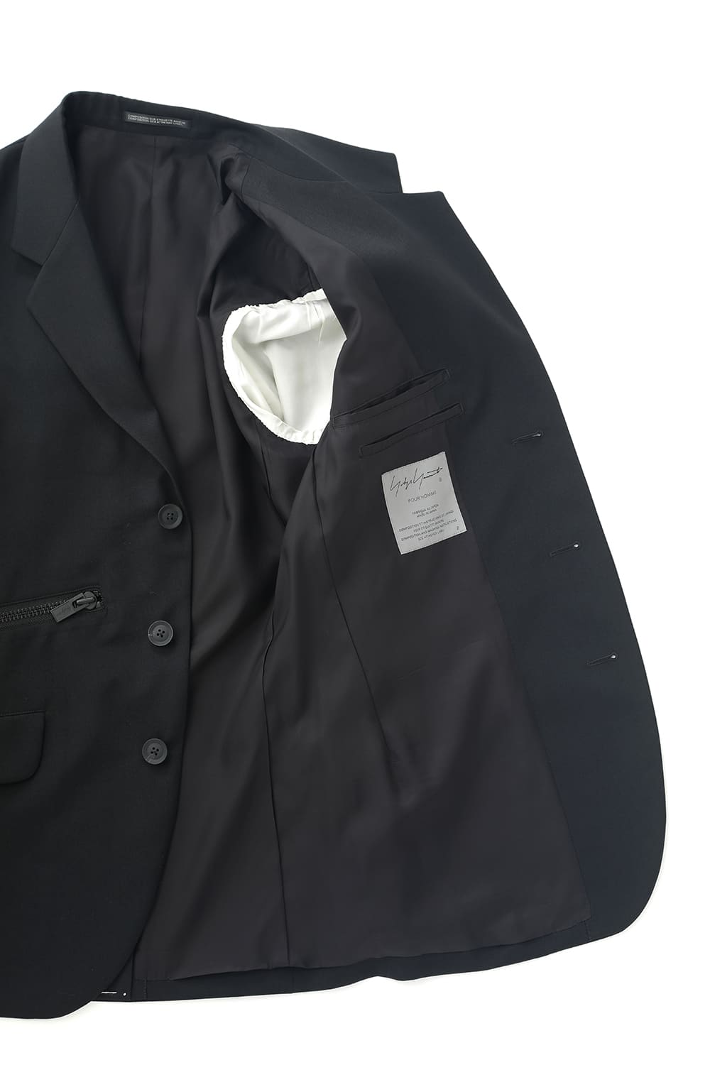 右脇ファスナーあき ジャケット