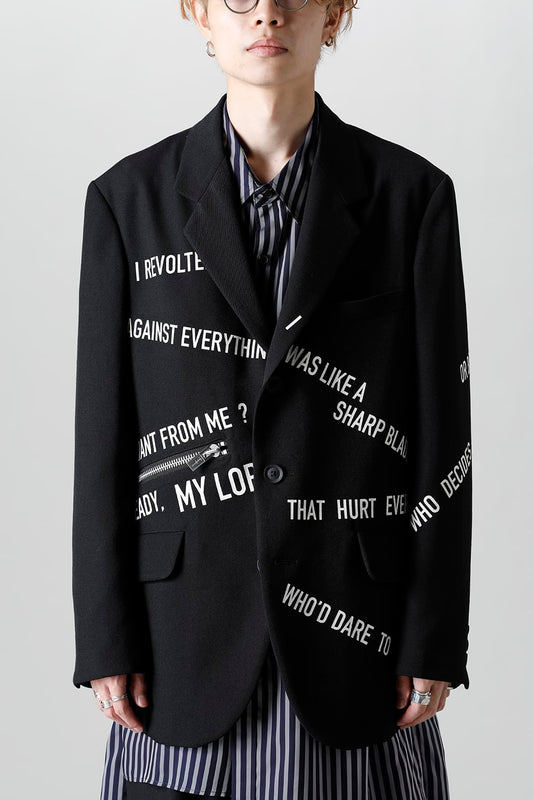 Message jacket with Right side zipper