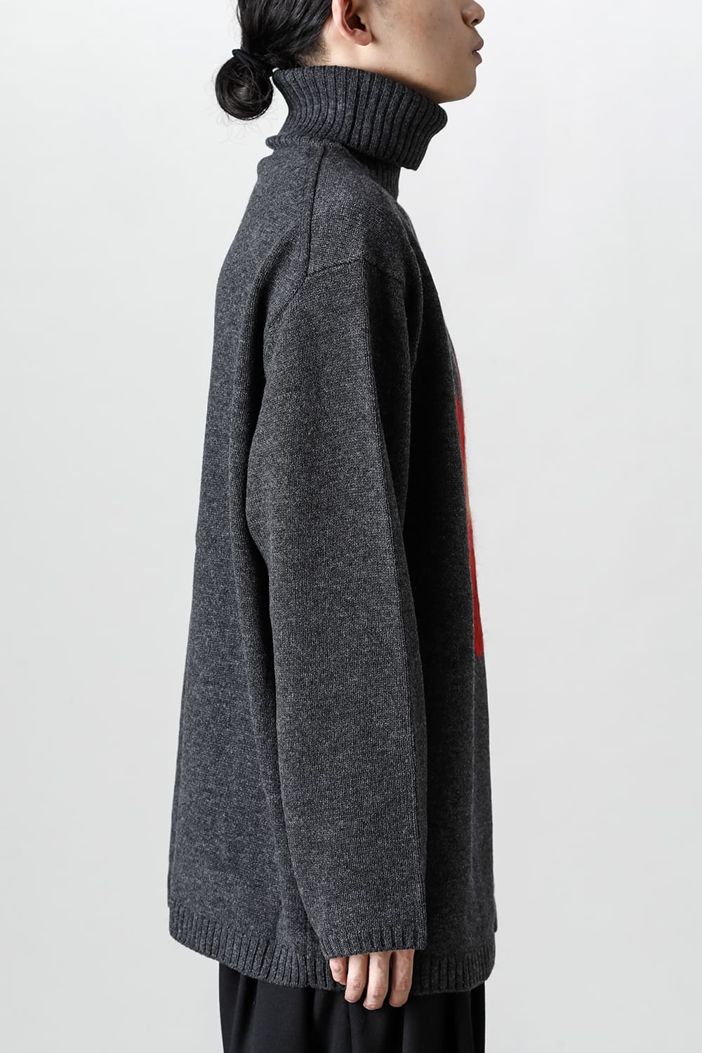 花柄タートル 長袖ニット