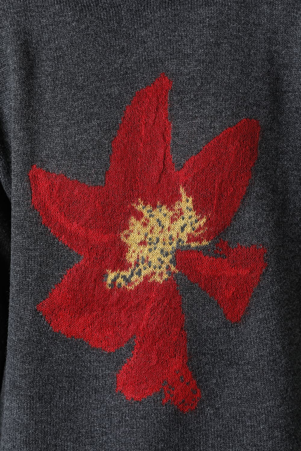 花柄タートル 長袖ニット