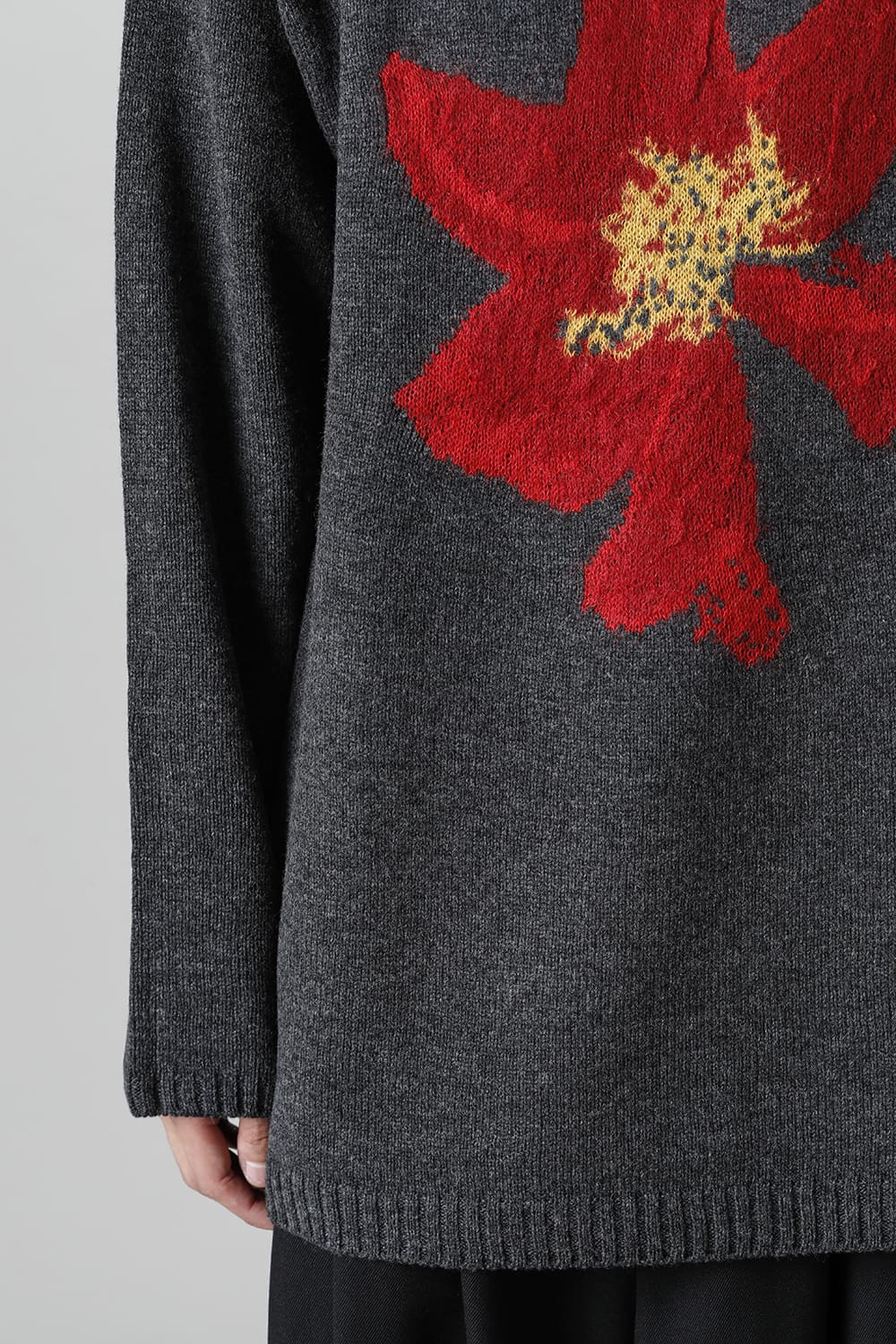 花柄タートル 長袖ニット