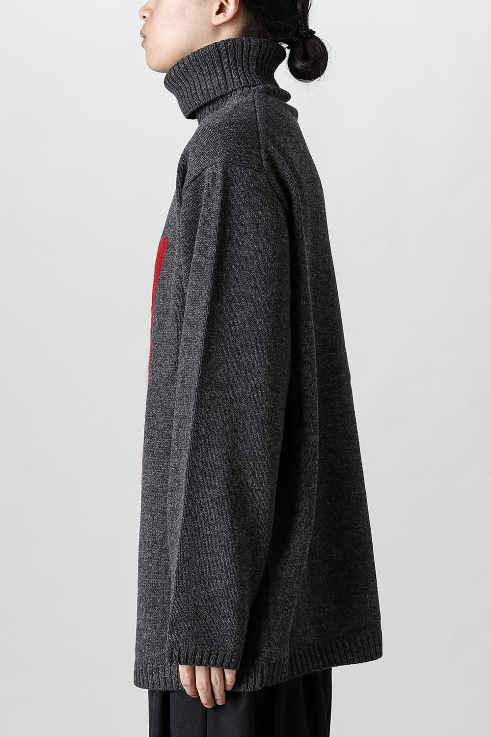 花柄タートル 長袖ニット