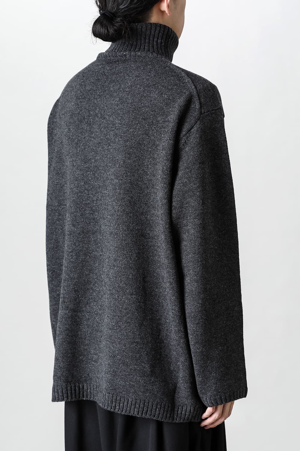 花柄タートル 長袖ニット