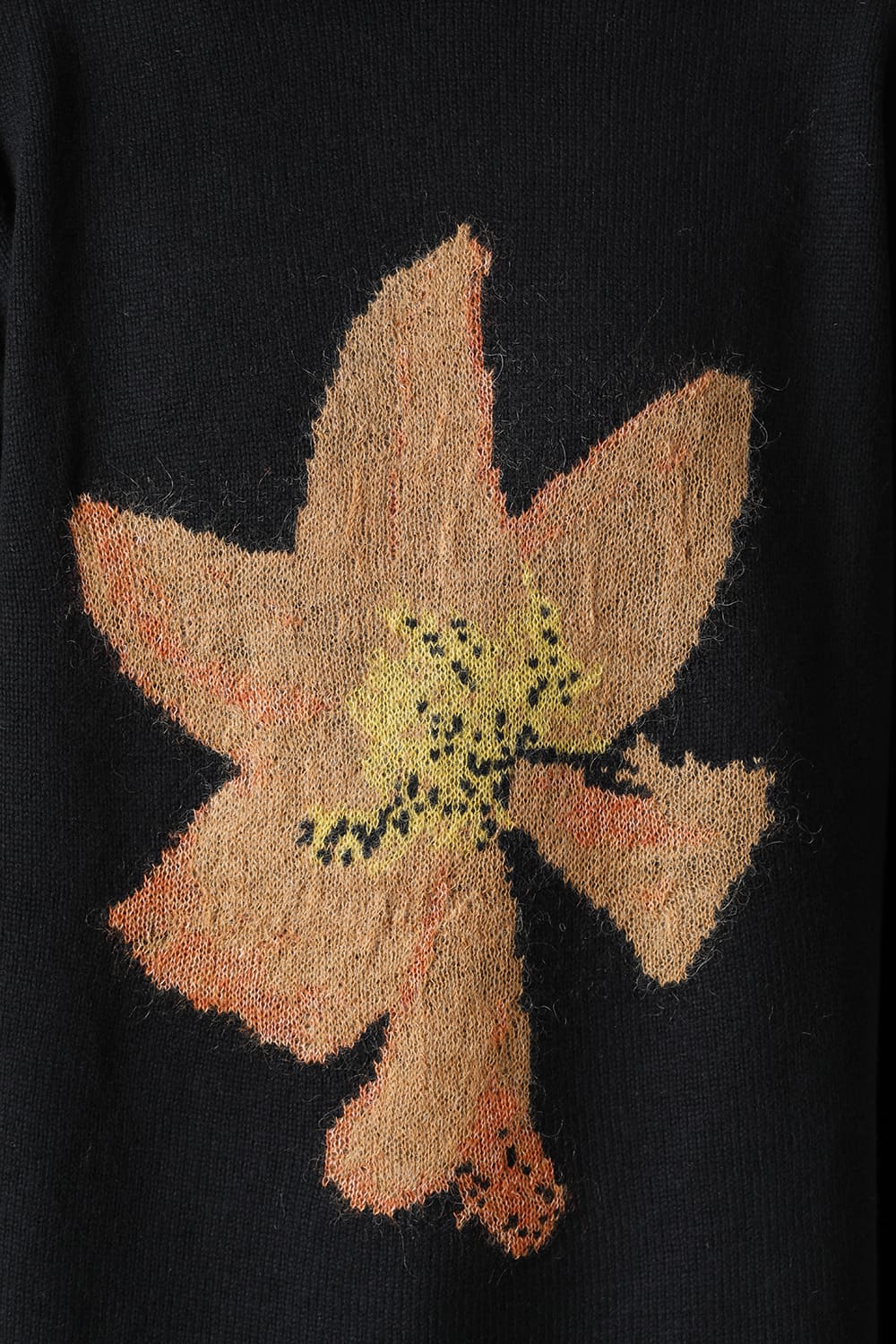 Floral pattern Turtleneck Long sleeve Knit