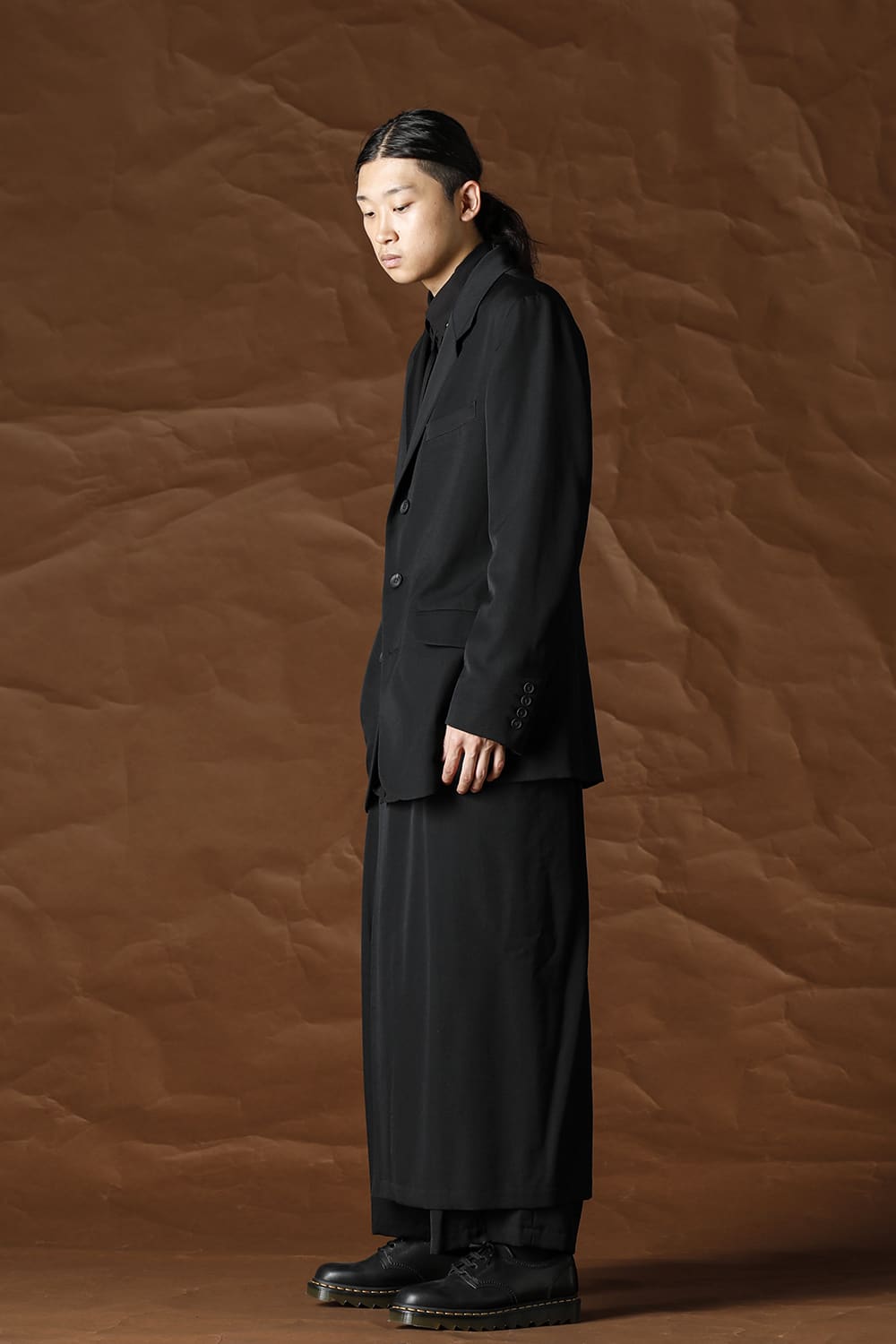 Wrap pants Wrinkle gabardine