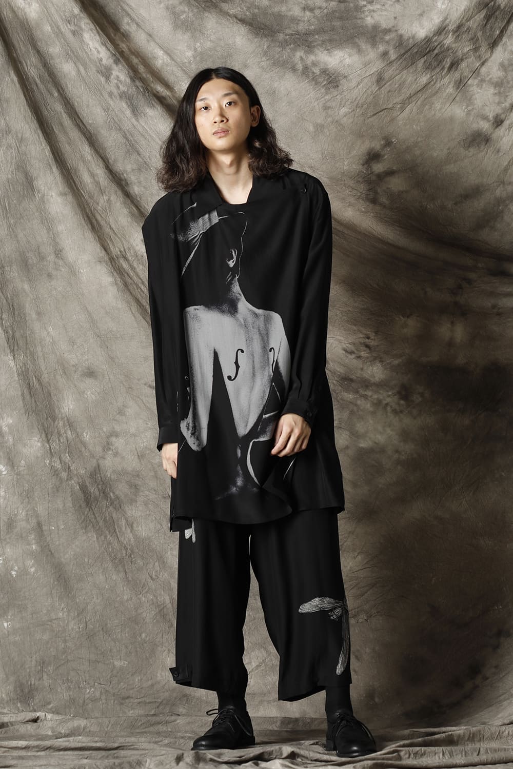 トンボ ブラックプリントパンツ