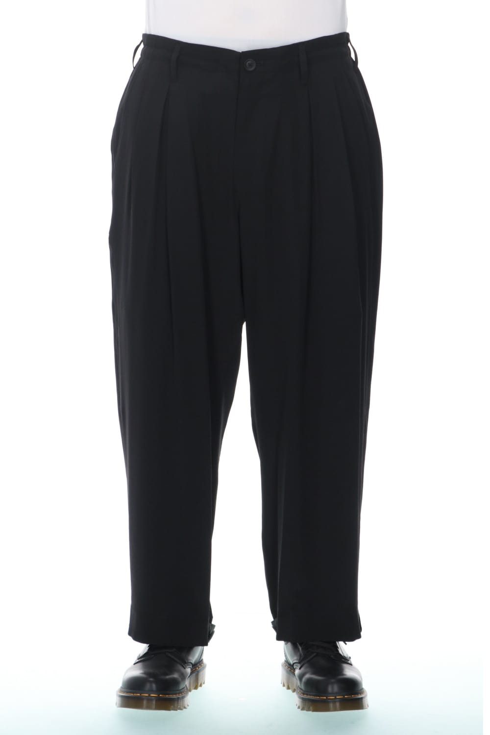 Tuck Hem belt Silk pants