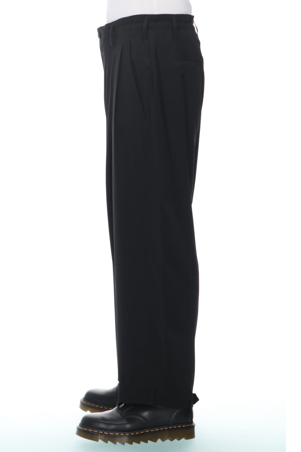 Tuck Hem belt Silk pants