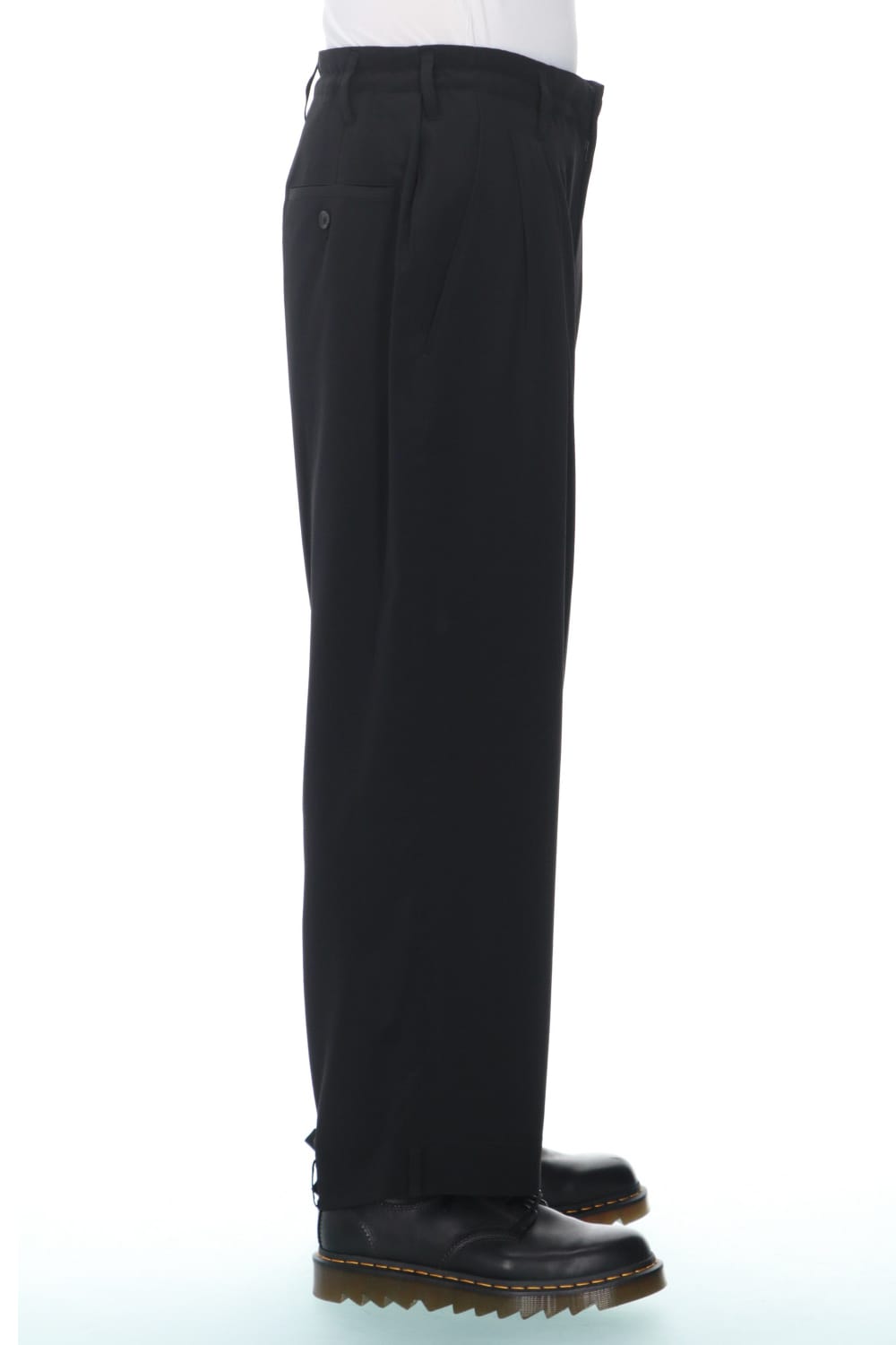 Tuck Hem belt Silk pants