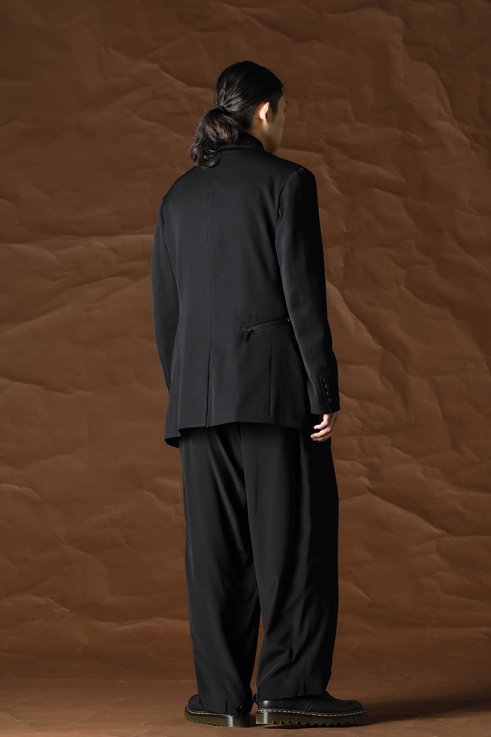 Tuck Hem belt Silk pants