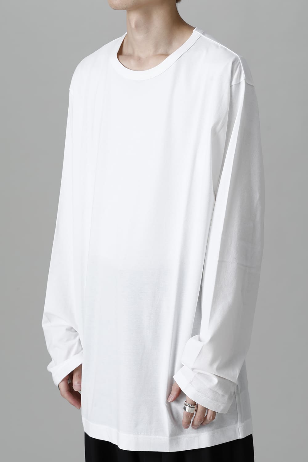 New Round neck Long sleeve T-shirt White