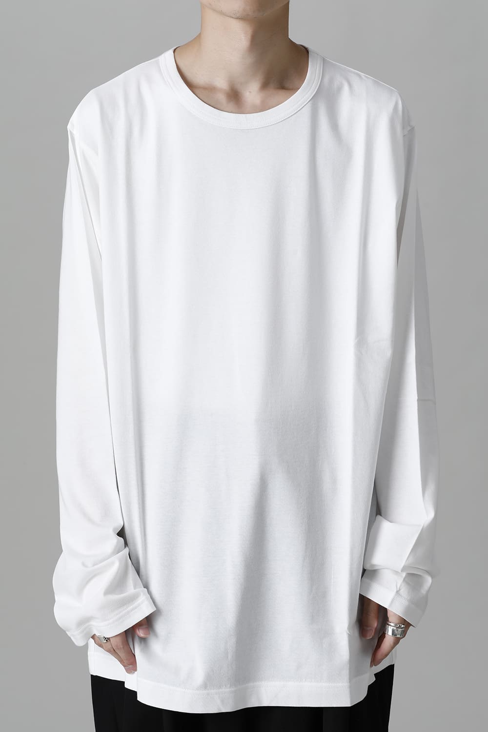 New Round neck Long sleeve T-shirt White