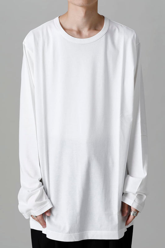 New Round neck Long sleeve T-shirt White
